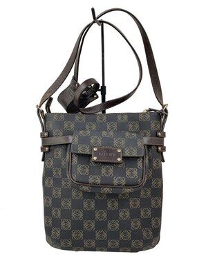 Loewe Repeat Anagram Shoulder Bag Black All over